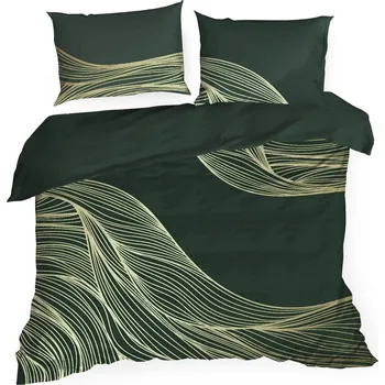 Povlečení Povlečení z bavlněného makosaténu PREMIUM 03 160x200 listy EUROFIRANY