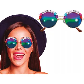 Sluneční brýle BRÝLE DISCO QUEEN KRÁLOVNA V DISCO STYLU BAREVNÉ BRÝLE NA PÁRTY