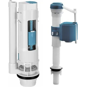 Aqualine Splachovací souprava s DUAL tlačítkem 49mm, spodní napouštění 1/2", chrom