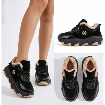 Dámské tenisky ČERNÉ DÁMSKÉ SNEAKERS BOTY CAROZ 38