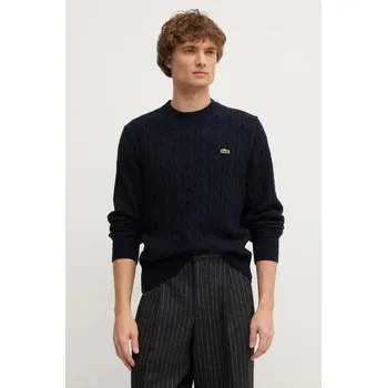 Pánský svetr Vlněný svetr Lacoste AH2924 námořnická modř 59X, vel. L