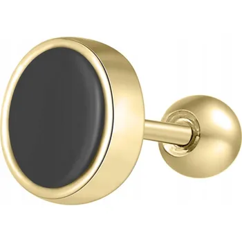 Náušnice Pozlacený kruhový náušnice s emailem piercing puzetka stříbro pozlacené ryzost 925