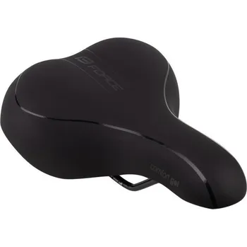 Sedlo na kolo Force Sedlo COMFORT GEL dámské turistické, černé (VÝPRODEJ)