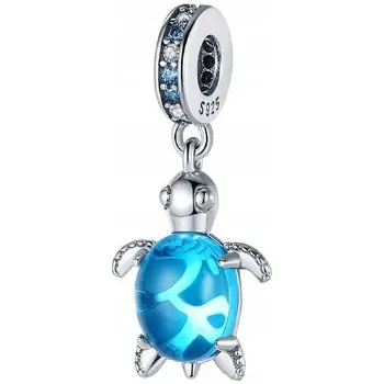 Přívěsek Přívěsek ŽELVA Charms Křišťál Stříbro 925 + DÁREK