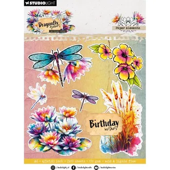 Studio Light Blok s papírovými výseky Studio Light "Dragonfly Dreams", A6, 20 l.