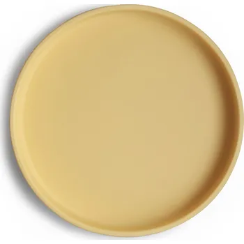 dětská jídelní sada Mushie - Classic silikonový talíř s přísavkou - Daffodil