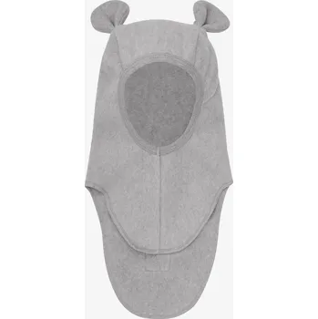 Kojenecká čepice HUTTELiHUT - Jarní kukla z bavlněného fleesu - Medvídek - Medium Grey Melange VARIANTY: 0-12M