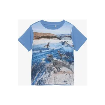 Minymo - Chlapecké tričko s krátkým rukávem - Světle modrý dino Velikost: 86