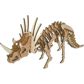 Puzzle Woodcraft Dřevěné 3D puzzle Triceratops