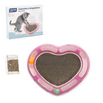 Hračka pro kočku HRAČKA PRO KOČKU SE ŠKRABADLEM SRDCE 38 X 30 X 5 CM *7765