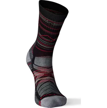 Oblečení a móda Ponožky Smartwool Hike Light Cushion Mountain Range Pattern Crew Socks Velikost ponožek: 46-49 / Barva: černá