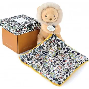 plyšák Doudou Dárková sada - lvíček s dečkou 12 cm