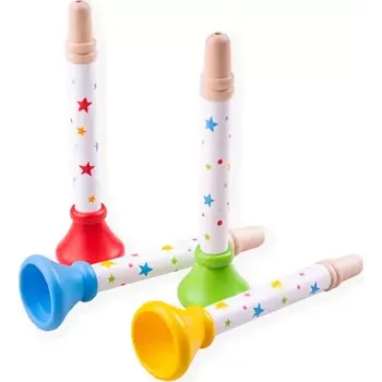 Hračka Bigjigs Toys Trumpetka hvězdičky 1 ks modrá (BJ960-1-BM)