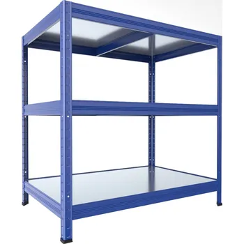 Dílenský regál Kovový regál do technické místnosti Biedrax 50 x 75 x 120 cm, modrý - 3 police pozink