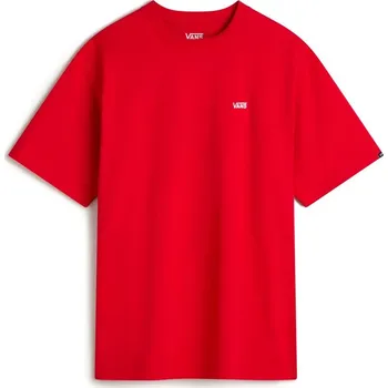 Pánská móda pánské tričko s krátkým rukávem VANS LEFT CHEST II LOOSE SS RACING RED - M