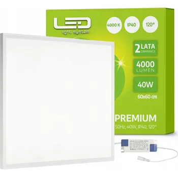 LED panel Zápustné LED svítidlo Elektrosalon 40 W 60x60 cm, bílé
