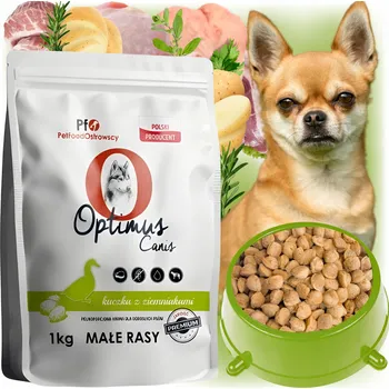 Krmivo pro psa Krmivo Optimus Canis Premium Dospělí psi malých plemen KACHNA S BRAMBORAMI 1 kg