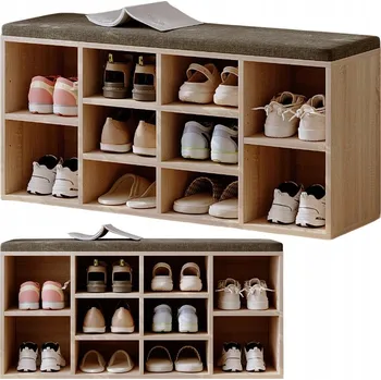 Botník SZAFKA NA BUTY Z SIEDZISKIEM ŁAWKA MODERNÍ DUB SONOMA LOFT 104CM