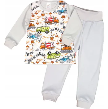 PYŽAMO kolekce z ORGANICKÉ BAVLNY GOTS BAGRY Šedá vel. 92 KLEKLE