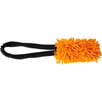 Hračka pro psa Dingo Hračka pro psy - Přetahovadlo Mop s bungee rukojetí oranžové