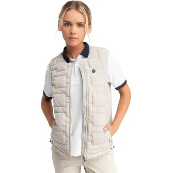 Dámská mikina SIROKO Dámská zateplená ová vesta Royal-W Sand BÉŽOVÁ