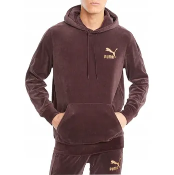 Pánská mikina Puma pánská mikina Iconic T7 Hoodie Velour, velikost XS