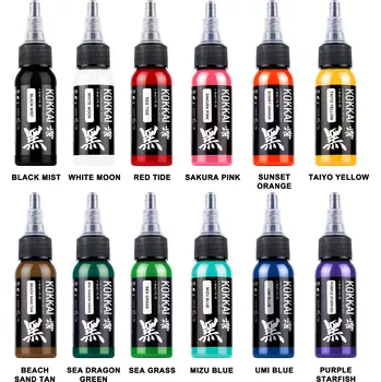 Tetovací barva Kokkai Sumi Ink Kokkai - Sumi Ink - 12 Colors Set 12x15ml