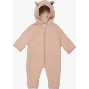 Kojenecká souprava HUTTELiHUT - Merino overal s oušky - Dusty Rose VARIANTY: 104/110