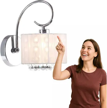 Nástěnné svítidlo Nástěnné svítidlo Italux bílé, stříbrné patice E14 40 W