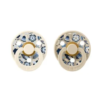 dudlíky BIBS x LIBERTY - Colour dudlík z přírodního kaučuku 2ks – velikost 1 - Bobo Ivory Mix