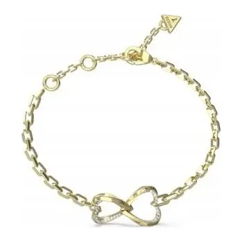 Náramek Dámský náramek Guess Mon Amour Connected Hearts, pozlacená ocel vel S