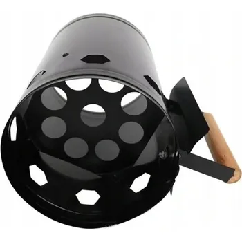 Příslušenství pro gril KOMÍN PRO ROZDĚLÁNÍ GRILU, UHLÍ, BRIKET, UDÍRNY, PODPALOVAČ ČERNÝ 27x17CM