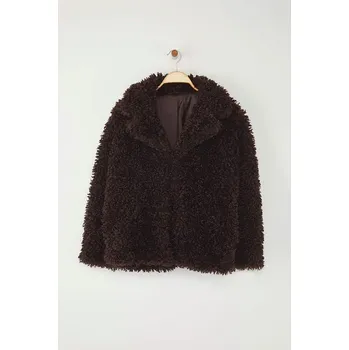 Dámská vesta Bunda trendyol Dunkelbraun 4998592 L