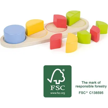 Puzzle small foot Dřevěná edukativní tabulka zlomky