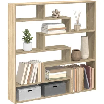 police Nástěnná police 7 přihrádek dub sonoma kompozitní dřevo