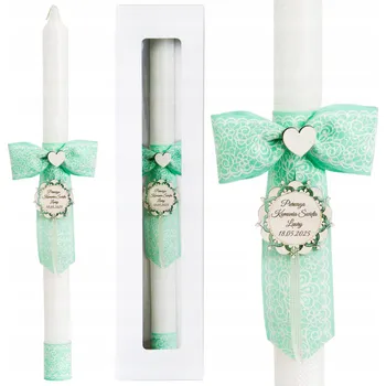 Svíčka Svíčka k Prvnímu Svatému Přijímání s gravírováním komunijní svíčka