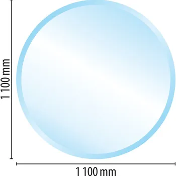 Krbová kamna Sklo pod kamna typ H1, Ø 1100 x 6 mm
