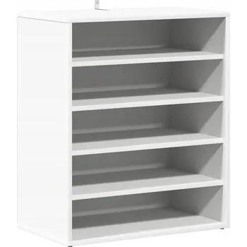 Botník Botník s 5 policemi, bílá, 60 x 35 x 70 cm