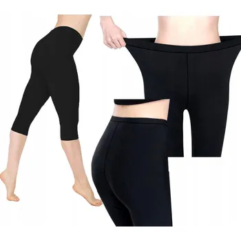 Dámské legíny Legíny s Vysokým Pasem Capri Sportovní Bavlněné 3/4 S