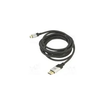 Video kabel Kabel DisplayPort 1.4,HDCP 2.2 textilní černá