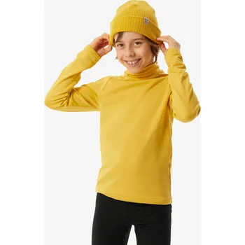 Pánské tričko WEDZE Dětské spodní lyžařské tričko 500 s rolákem 14 LET ŽLUTÁ