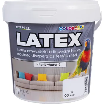 barva na zeď Kittfort Univerzální latexová barva 0,8 kg bílý