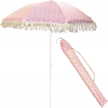 Stínicí technika PLÁŽOVÝ A ZAHRADNÍ SLUNEČNÍK S TŘÁSNĚMI 174CM ČERVENÝ