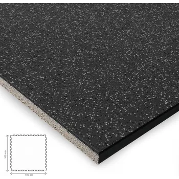 Podlaha do fitness puzzle Comfort Flooring MIX tl. 8 mm, černá