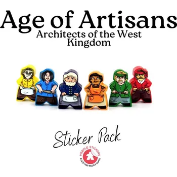 Příslušenství k deskovým hrám MeepleStickers Samolepky pro Architekty Západního království: Rozkvět řemesel