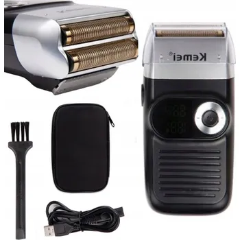 ELEKTRYCZNA GOLARKA BEZDRÁTOVÝ HOLICÍ STROJEK ČERNÁ STŘÍBRNÁ BARVA