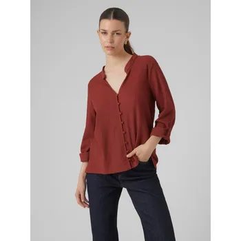 VERO MODA HNĚDÁ TEXTUROVANÁ KOŠILE (52-54)