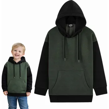 Chlapecká mikina Dětská mikina s kapucí pro chlapce, věk 4-5 let, velikost 98-104, zelená