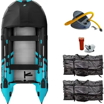 Člun Člun GLADIATOR ACTIVE C420AL black turquoise - nafukovací člun s hliníkovou podlahou - sada: bez motoru