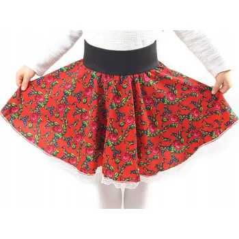 Dámská sukně Krakovská Goralská Sukně s Květinami FolkStyle Velikost 128
